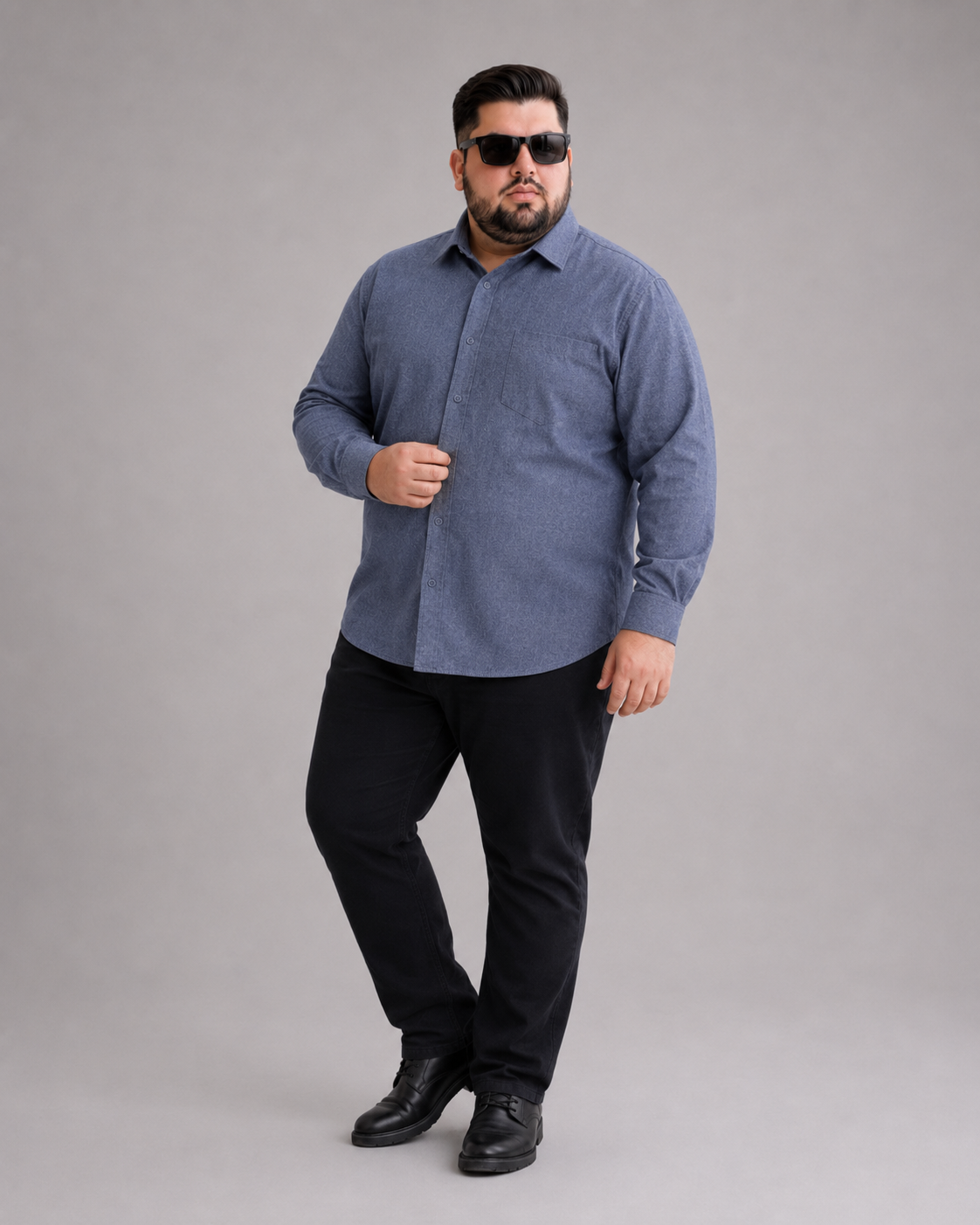 Men's Plus Size 100% Cotton Casual Shirt | Big & Tall XL to 6XL