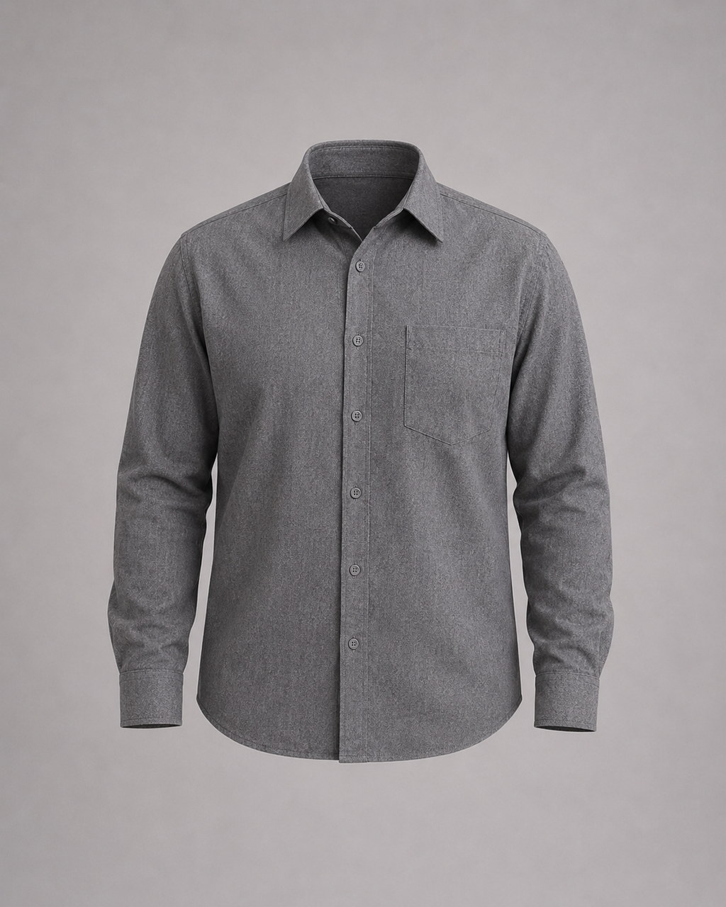 Men's Plus Size Charcoal Grey Casual Shirt