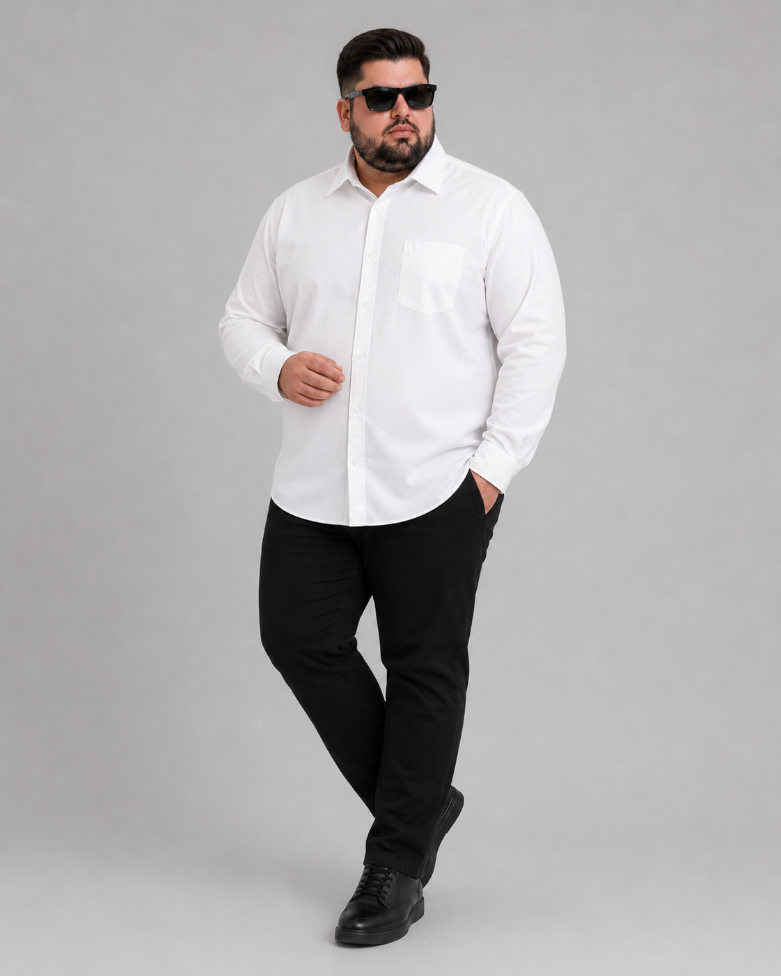 Men's Plus Size 100% Cotton Casual Shirt | Big & Tall XL to 6XL