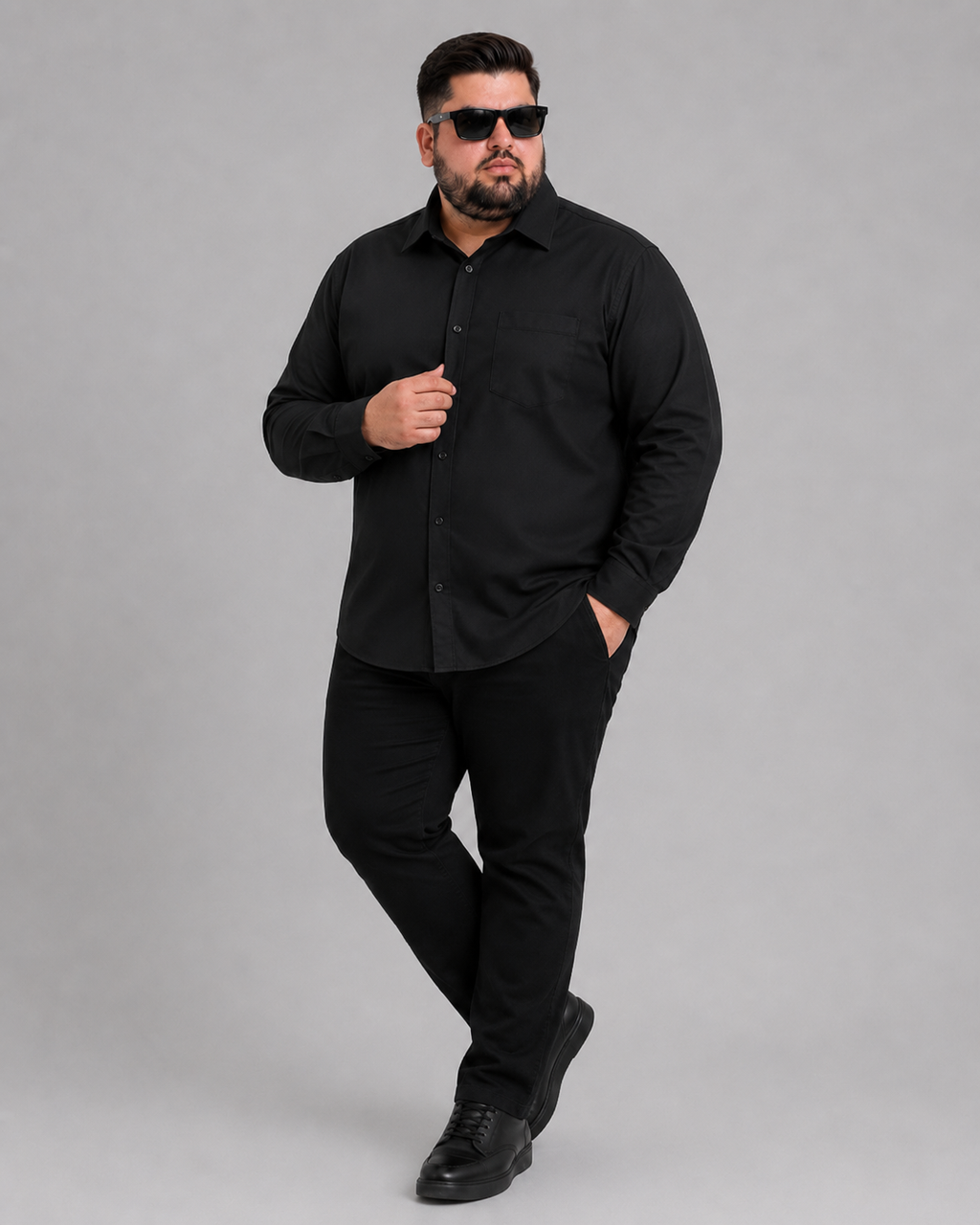 Plus Size 100% Shamray Cotton Casual Shirt