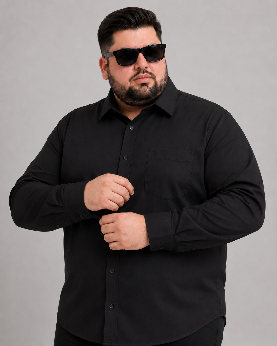 Plus Size 100% Shamray Cotton Casual Shirt
