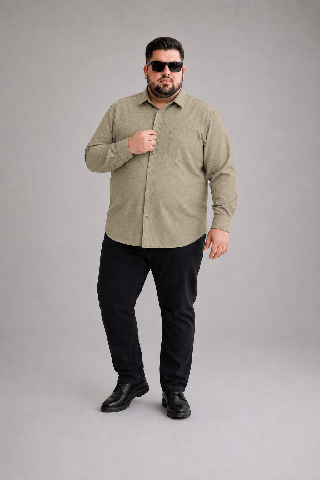 Men's Plus Size 100% Cotton Casual Shirt | Big & Tall XL to 6XL